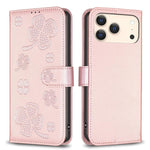 Coque de téléphone en cuir gaufré trèfle à quatre feuilles, pour iPhone 17 Pro Max, pour iPhone 17 Pro, pour iPhone 17, pour iPhone Air, pour iPhone 16 Pro Max, pour iPhone 16 Pro, pour iPhone 16 Plus, pour iPhone 16