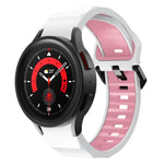 Bracelet de montre en silicone bicolore texturé ondulé, pour Samsung Galaxy Watch 6