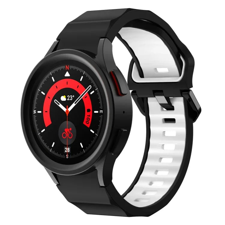 Bracelet de montre en silicone bicolore texturé ondulé, pour Samsung Galaxy Watch 6