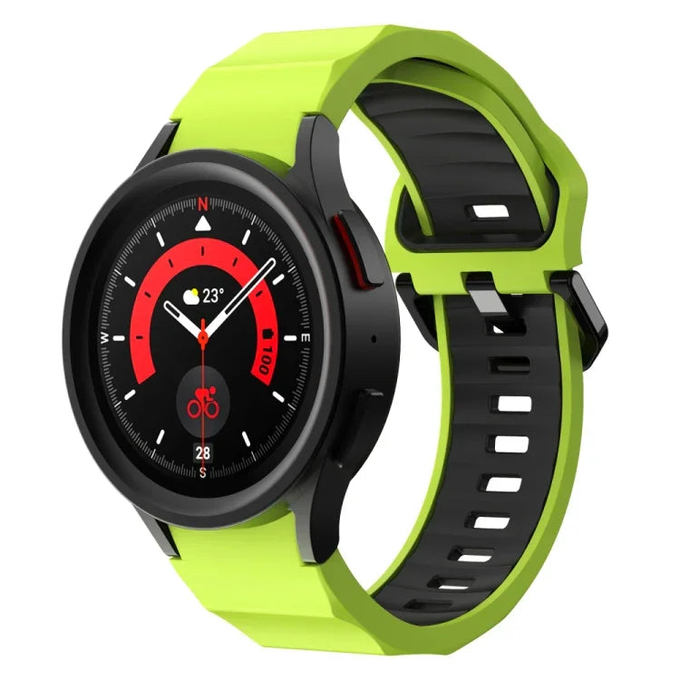 Bracelet de montre en silicone bicolore texturé ondulé, pour Samsung Galaxy Watch 6