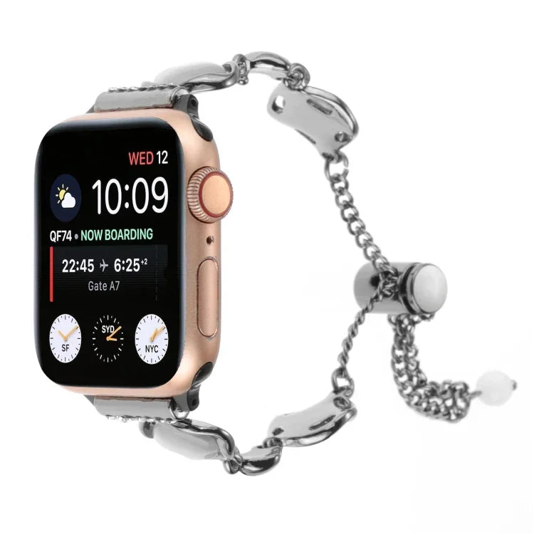 Bracelet de montre en chaîne métallique coquille, pour Apple Watch 42mm, pour Apple Watch 38mm