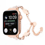 Bracelet de montre à maillons Camellia en métal, pour Apple Watch 42mm, pour Apple Watch 38mm