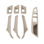 For BMW F10 / F18 5 Series 7pcs Car Inside Doors Handle Pull Trim Cover, 51417225874, Right Driving(Black), Right Driving(Beige Yellow), Right Driving(Beige White), Right Driving(Grey), Right Driving(Wine Red), Right Driving(Mocha Color)