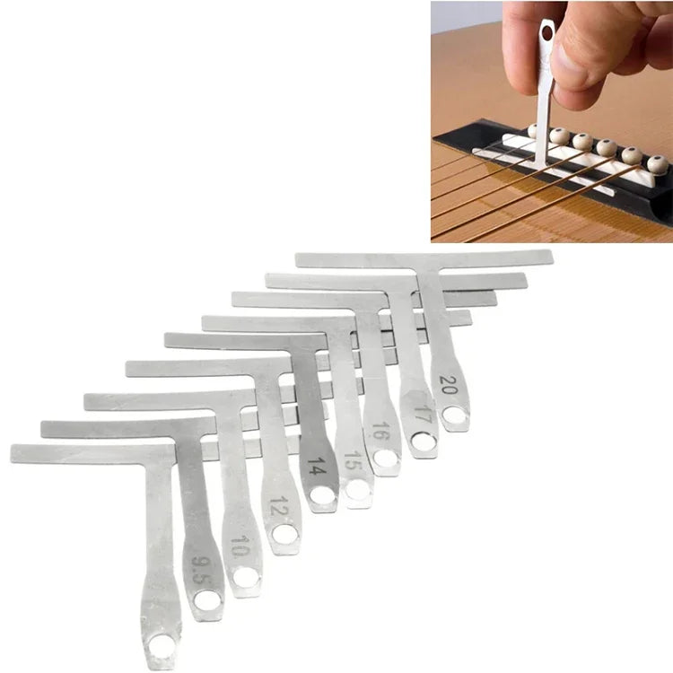 Règle en T pour guitare 9 en 1, mesure le rayon du manche et de la touche, le rayon des frettes et des cordes, pied à coulisse réglable, règle en T pour guitare 9 en 1