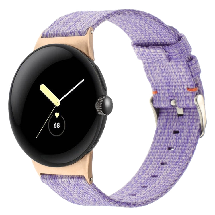 Nylon Canvas Watch Band, For Google Pixel Watch 4 / 3 / 2 / 1 41mm