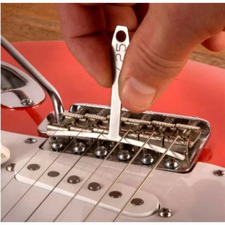 Règle en T pour guitare 9 en 1, mesure le rayon du manche et de la touche, le rayon des frettes et des cordes, pied à coulisse réglable, règle en T pour guitare 9 en 1