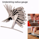 Règle en T pour guitare 9 en 1, mesure le rayon du manche et de la touche, le rayon des frettes et des cordes, pied à coulisse réglable, règle en T pour guitare 9 en 1