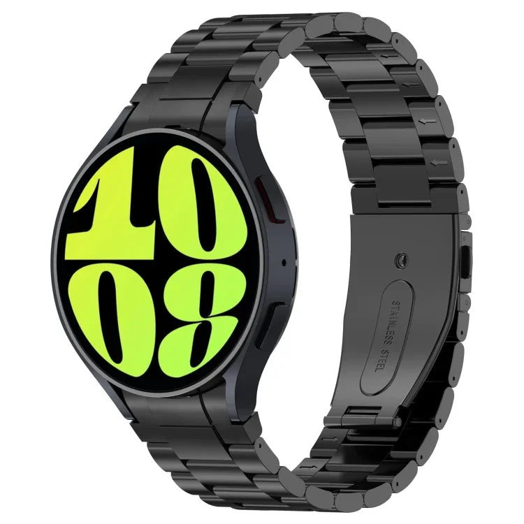 Bracelet de montre en métal à trois perles de style bouton, pour Samsung Galaxy Watch6/6 Classic/5/5 Pro