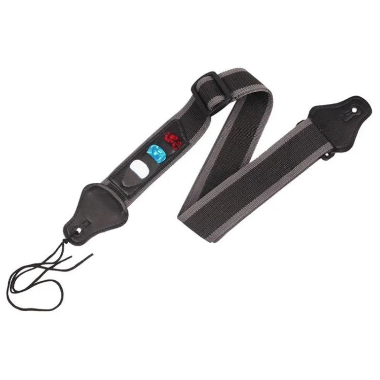 Sangle de guitare folk électro-acoustique avec 3 médiators, couleur aléatoire, sangle de guitare