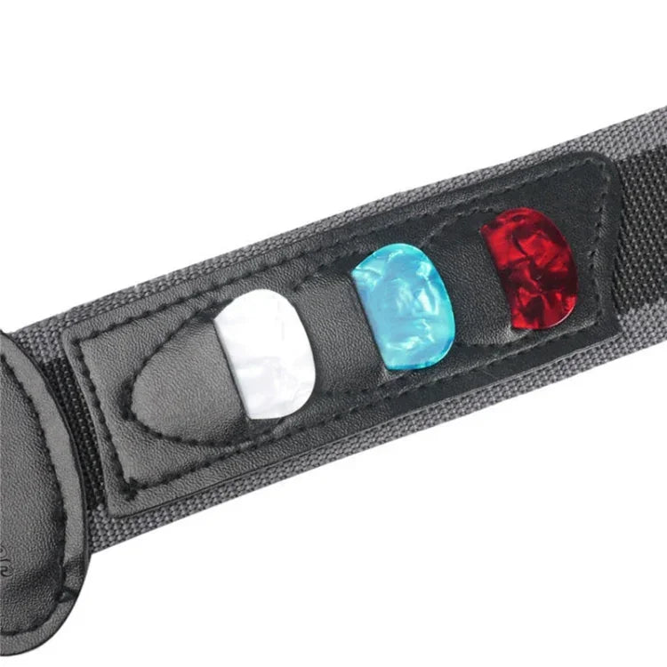 Sangle de guitare folk électro-acoustique avec 3 médiators, couleur aléatoire, sangle de guitare