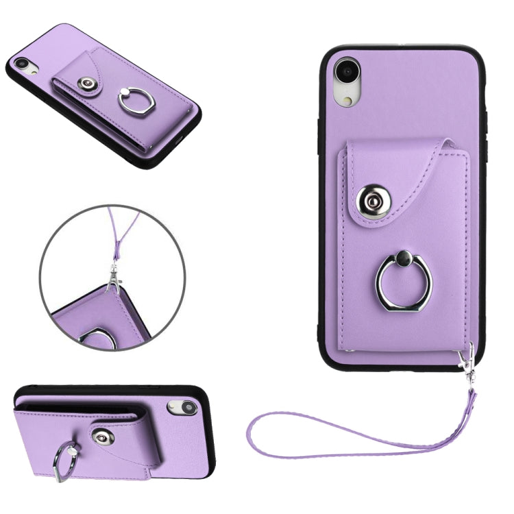 Étui de téléphone en cuir PU avec lanière et porte-carte de type Organiseur, pour iPhone XS / X, pour iPhone XR, pour iPhone XS Max, pour iPhone 8 Plus / 7 Plus