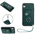 Étui de téléphone en cuir PU avec lanière et porte-carte de type Organiseur, pour iPhone XS / X, pour iPhone XR, pour iPhone XS Max, pour iPhone 8 Plus / 7 Plus