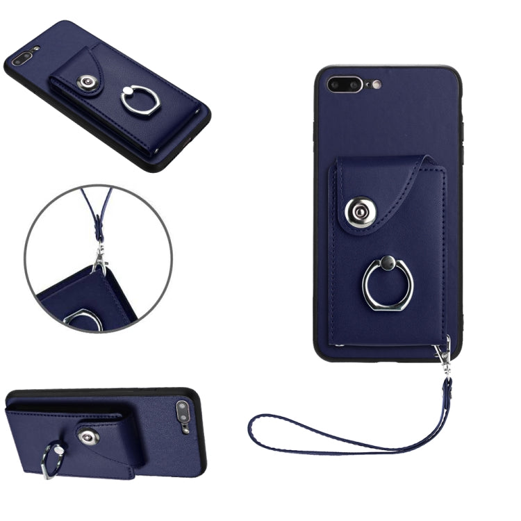 Étui de téléphone en cuir PU avec lanière et porte-carte de type Organiseur, pour iPhone XS / X, pour iPhone XR, pour iPhone XS Max, pour iPhone 8 Plus / 7 Plus