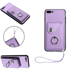 Étui de téléphone en cuir PU avec lanière et porte-carte de type Organiseur, pour iPhone XS / X, pour iPhone XR, pour iPhone XS Max, pour iPhone 8 Plus / 7 Plus