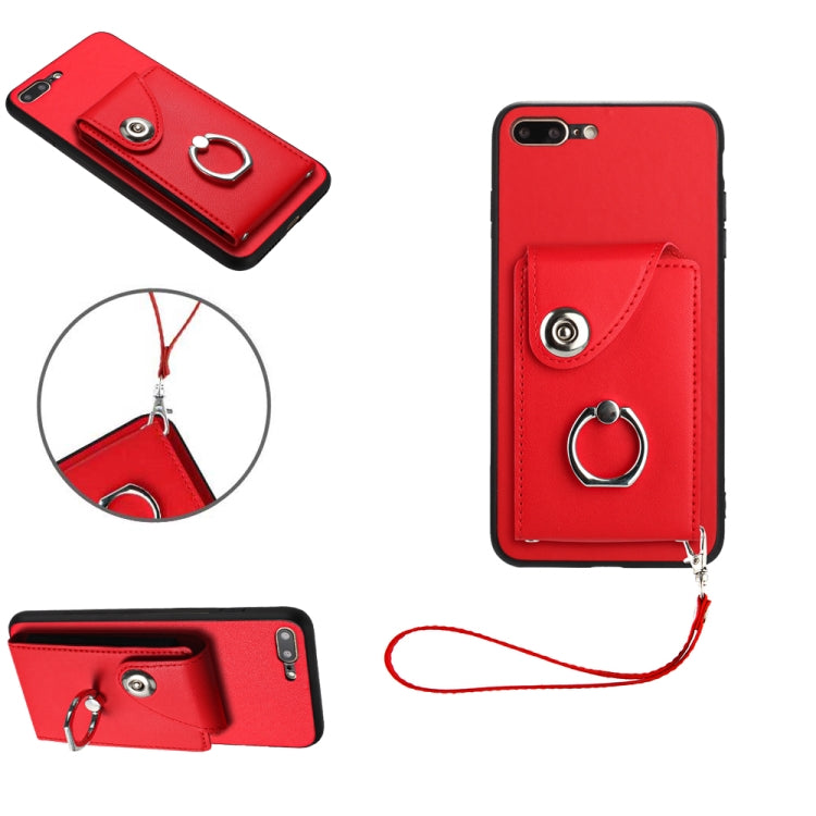Étui de téléphone en cuir PU avec lanière et porte-carte de type Organiseur, pour iPhone XS / X, pour iPhone XR, pour iPhone XS Max, pour iPhone 8 Plus / 7 Plus