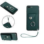 Étui de téléphone en cuir PU avec lanière et porte-carte de type Organiseur, pour iPhone XS / X, pour iPhone XR, pour iPhone XS Max, pour iPhone 8 Plus / 7 Plus