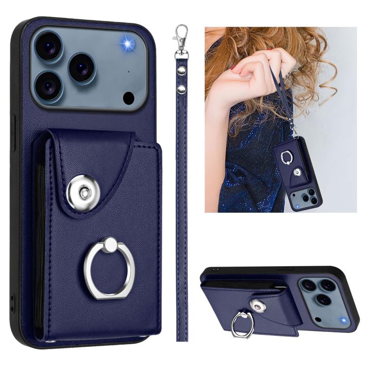 Étui de téléphone en PU avec porte-cartes en forme d'organiseur et cordon, pour iPhone 17 Pro Max, pour iPhone 17 Pro, pour iPhone 17, pour iPhone Air, pour iPhone 15 Pro Max, pour iPhone 15 Pro, pour iPhone 15 Plus, pour iPhone 15