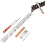 Règle de mesure pour manche de guitare, lime à aiguiser pour guitare, règle pour encoches de manche de guitare, tampon de polissage des frettes, règle de mesure pour manche de guitare