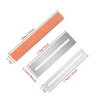 Règle de mesure pour manche de guitare, lime à aiguiser pour guitare, règle pour encoches de manche de guitare, tampon de polissage des frettes, règle de mesure pour manche de guitare