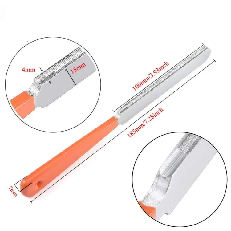 Règle de mesure pour manche de guitare, lime à aiguiser pour guitare, règle pour encoches de manche de guitare, tampon de polissage des frettes, règle de mesure pour manche de guitare