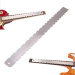 Règle de mesure pour manche de guitare, lime à aiguiser pour guitare, règle pour encoches de manche de guitare, tampon de polissage des frettes, règle de mesure pour manche de guitare