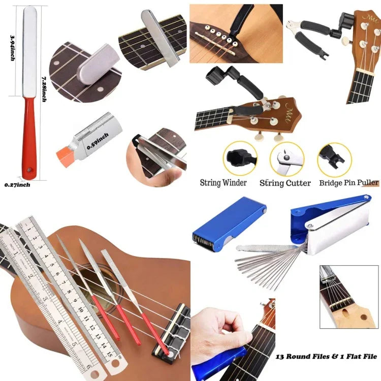 Kit d'outils 9 en 1 pour changer les cordes de guitare, outil 9 en 1 pour changer les cordes de guitare