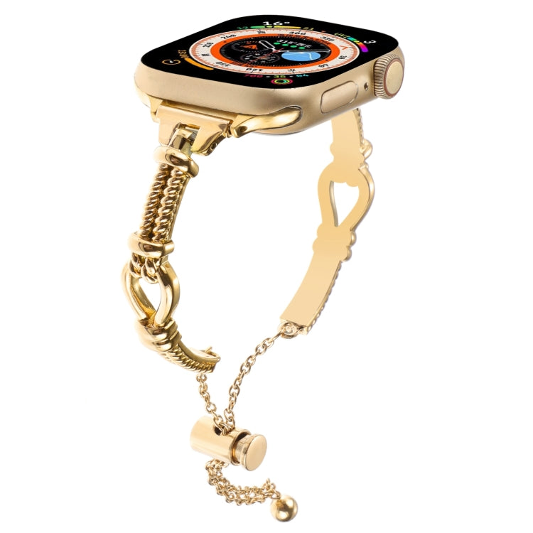 Bracelet chaîne métallique torsadée, pour Apple Watch SE 2023 44mm, pour Apple Watch SE 2023 40mm, pour Apple Watch Ultra 2 49mm, pour Apple Watch Series 9 45mm, pour Apple Watch Series 9 41mm, pour Apple Watch Ultra 49mm, pour Apple Watch Series 8 41mm