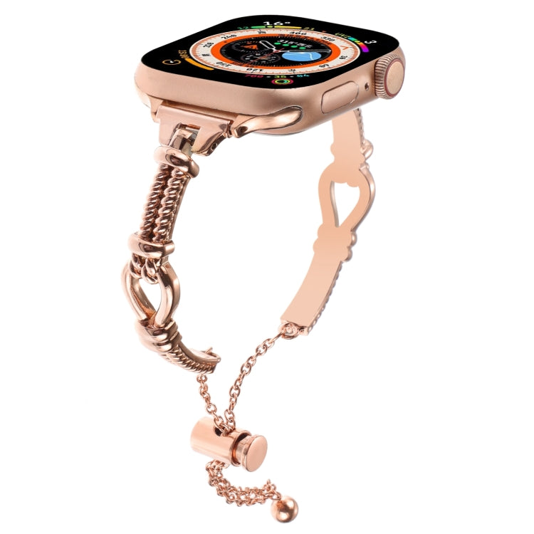 Bracelet chaîne métallique torsadée, pour Apple Watch SE 2023 44mm, pour Apple Watch SE 2023 40mm, pour Apple Watch Ultra 2 49mm, pour Apple Watch Series 9 45mm, pour Apple Watch Series 9 41mm, pour Apple Watch Ultra 49mm, pour Apple Watch Series 8 41mm