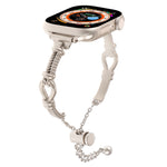 Bracelet chaîne métallique torsadée, pour Apple Watch SE 2023 44mm, pour Apple Watch SE 2023 40mm, pour Apple Watch Ultra 2 49mm, pour Apple Watch Series 9 45mm, pour Apple Watch Series 9 41mm, pour Apple Watch Ultra 49mm, pour Apple Watch Series 8 41mm