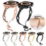 Bracelet chaîne métallique torsadée, pour Apple Watch SE 2023 44mm, pour Apple Watch SE 2023 40mm, pour Apple Watch Ultra 2 49mm, pour Apple Watch Series 9 45mm, pour Apple Watch Series 9 41mm, pour Apple Watch Ultra 49mm, pour Apple Watch Series 8 41mm