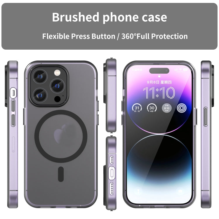 Coque de téléphone à couverture complète en TPU + PC translucide dépoli MagSafe, pour iPhone 16 Pro, pour iPhone 16 Plus, pour iPhone 16, pour iPhone 15 Pro Max, pour iPhone 15 Pro