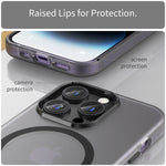 Coque de téléphone à couverture complète en TPU + PC translucide dépoli MagSafe, pour iPhone 16 Pro, pour iPhone 16 Plus, pour iPhone 16, pour iPhone 15 Pro Max, pour iPhone 15 Pro