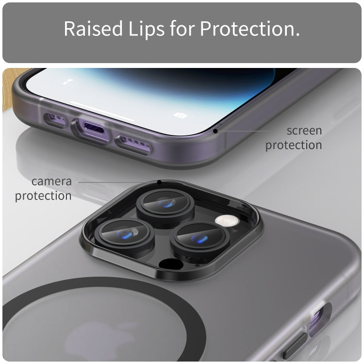 Coque de téléphone à couverture complète en TPU + PC translucide dépoli MagSafe, pour iPhone 16 Pro, pour iPhone 16 Plus, pour iPhone 16, pour iPhone 15 Pro Max, pour iPhone 15 Pro