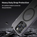 Coque de téléphone à couverture complète en TPU + PC translucide dépoli MagSafe, pour iPhone 16 Pro, pour iPhone 16 Plus, pour iPhone 16, pour iPhone 15 Pro Max, pour iPhone 15 Pro