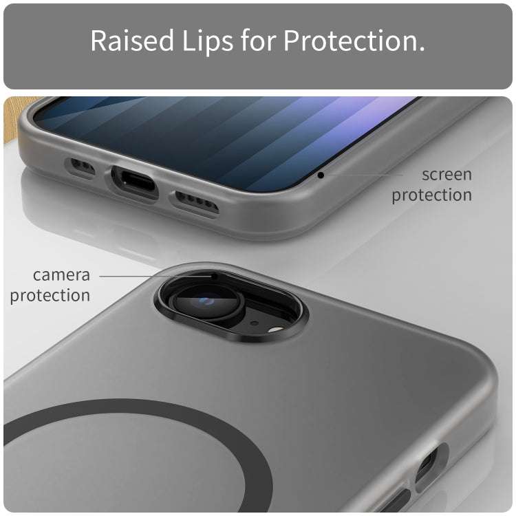 Coque de téléphone MagSafe Givré Translucide en TPU + PC à Couverture Complète, Pour iPhone 17e / 16e, Pour iPhone 17 Pro Max, Pour iPhone 17 Pro, Pour iPhone 17, Pour iPhone Air, Pour iPhone 16 Pro Max