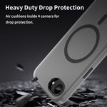 Coque de téléphone MagSafe Givré Translucide en TPU + PC à Couverture Complète, Pour iPhone 17e / 16e, Pour iPhone 17 Pro Max, Pour iPhone 17 Pro, Pour iPhone 17, Pour iPhone Air, Pour iPhone 16 Pro Max