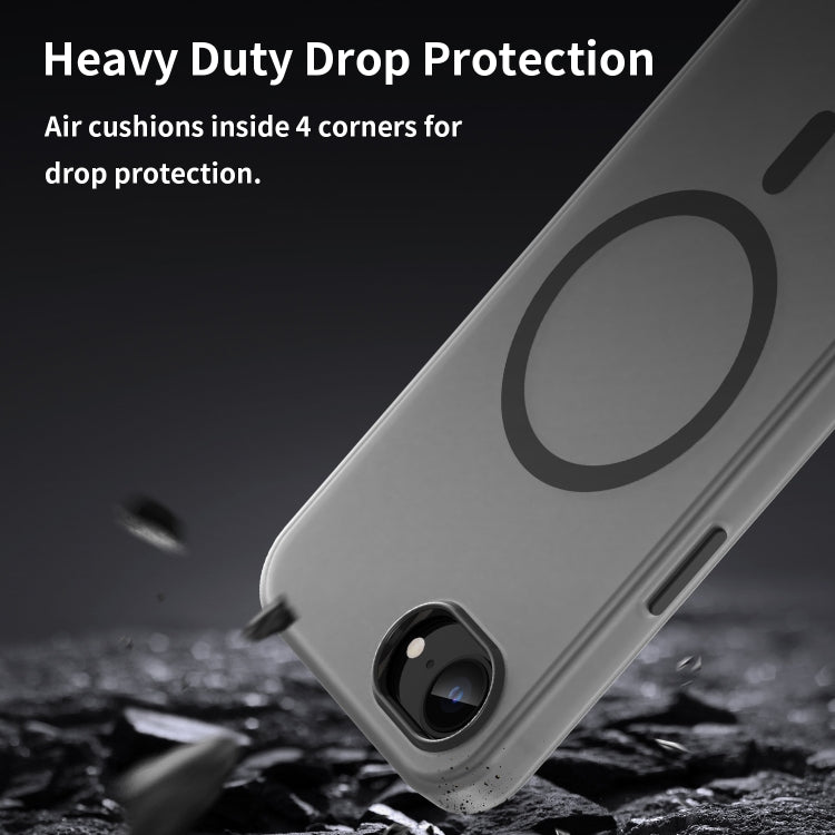 Coque de téléphone MagSafe Givré Translucide en TPU + PC à Couverture Complète, Pour iPhone 17e / 16e, Pour iPhone 17 Pro Max, Pour iPhone 17 Pro, Pour iPhone 17, Pour iPhone Air, Pour iPhone 16 Pro Max