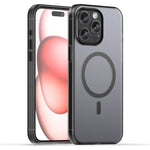 Coque de téléphone à couverture complète en TPU + PC translucide dépoli MagSafe, pour iPhone 16 Pro, pour iPhone 16 Plus, pour iPhone 16, pour iPhone 15 Pro Max, pour iPhone 15 Pro