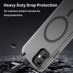 Coque de téléphone à couverture complète en TPU dépoli translucide MagSafe + PC, Pour iPhone 12, Pour iPhone 12 Pro Max, Pour iPhone 12 Pro, Pour iPhone 11 Pro Max, Pour iPhone 11