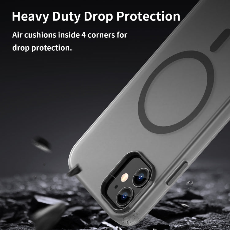 Coque de téléphone à couverture complète en TPU dépoli translucide MagSafe + PC, Pour iPhone 12, Pour iPhone 12 Pro Max, Pour iPhone 12 Pro, Pour iPhone 11 Pro Max, Pour iPhone 11