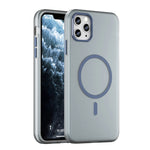 Coque de téléphone à couverture complète en TPU dépoli translucide MagSafe + PC, Pour iPhone 12, Pour iPhone 12 Pro Max, Pour iPhone 12 Pro, Pour iPhone 11 Pro Max, Pour iPhone 11
