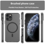 Coque de téléphone intégrale MagSafe givrée translucide en TPU + PC, pour iPhone 11 Pro