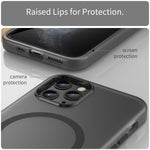 Coque de téléphone intégrale MagSafe givrée translucide en TPU + PC, pour iPhone 11 Pro