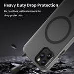 Coque de téléphone intégrale MagSafe givrée translucide en TPU + PC, pour iPhone 11 Pro