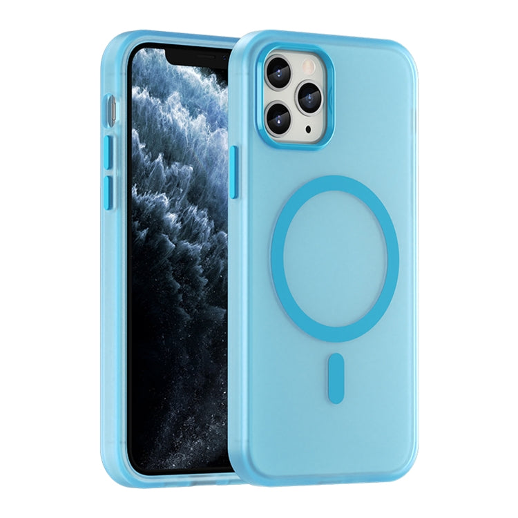Coque de téléphone intégrale MagSafe givrée translucide en TPU + PC, pour iPhone 11 Pro