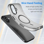 Coque de téléphone MagSafe Givré Translucide en TPU + PC à Couverture Complète, Pour iPhone 17e / 16e, Pour iPhone 17 Pro Max, Pour iPhone 17 Pro, Pour iPhone 17, Pour iPhone Air, Pour iPhone 16 Pro Max