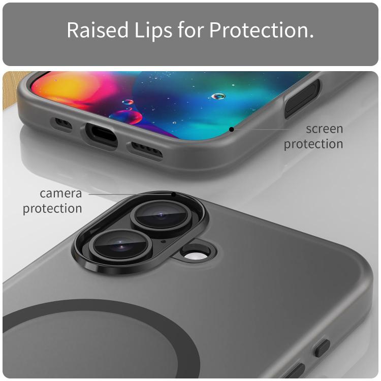 Coque de téléphone MagSafe Givré Translucide en TPU + PC à Couverture Complète, Pour iPhone 17e / 16e, Pour iPhone 17 Pro Max, Pour iPhone 17 Pro, Pour iPhone 17, Pour iPhone Air, Pour iPhone 16 Pro Max