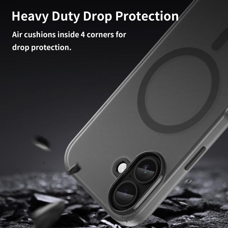 Coque de téléphone MagSafe Givré Translucide en TPU + PC à Couverture Complète, Pour iPhone 17e / 16e, Pour iPhone 17 Pro Max, Pour iPhone 17 Pro, Pour iPhone 17, Pour iPhone Air, Pour iPhone 16 Pro Max