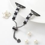 Bracelet chaîne perles de coquillage en métal, pour Apple Watch SE 40mm, Apple Watch SE 44mm, Apple Watch Series 6 40mm, Apple Watch Series 6 44mm, Apple Watch Series 5 44mm, Apple Watch Series 5 40mm, Apple Watch Series 4 44mm