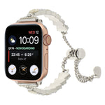Bracelet chaîne perles de coquillage en métal, pour Apple Watch SE 40mm, Apple Watch SE 44mm, Apple Watch Series 6 40mm, Apple Watch Series 6 44mm, Apple Watch Series 5 44mm, Apple Watch Series 5 40mm, Apple Watch Series 4 44mm